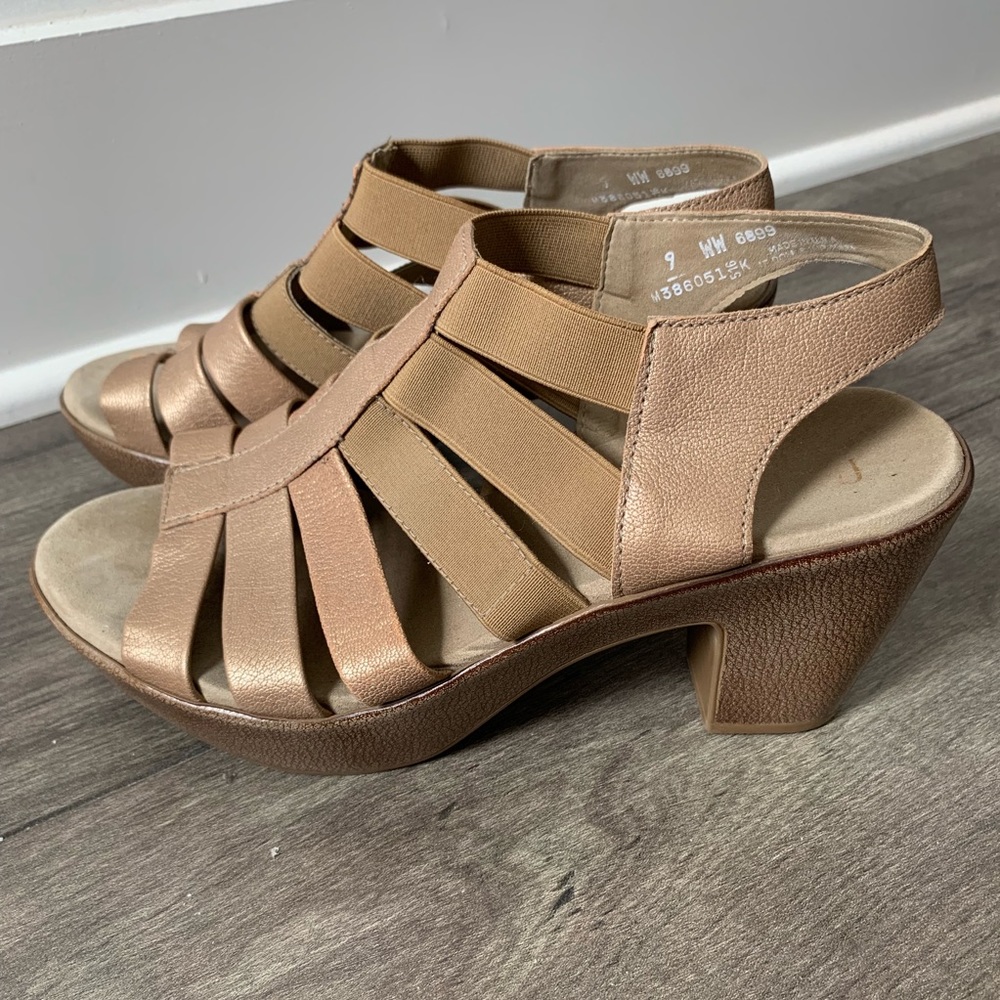 Bronzed Brown Comfortable Heels!